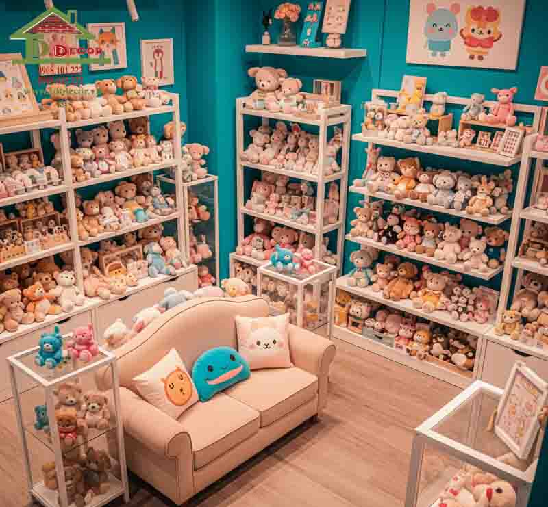 thiết kế cửa hàng gấu bông