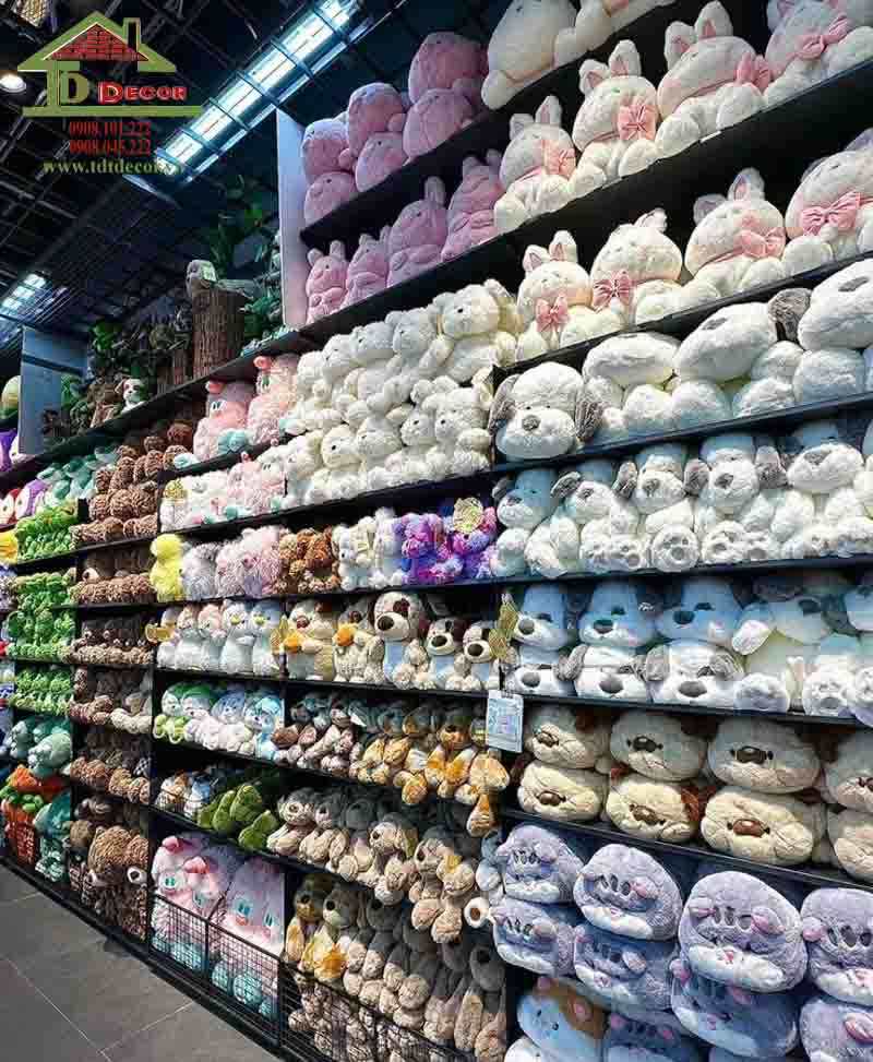 thiết kế cửa hàng gấu bông