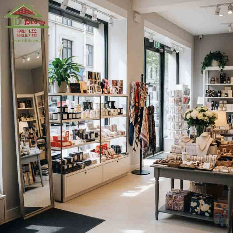thiết kế cửa hàng phụ kiện quà tặng