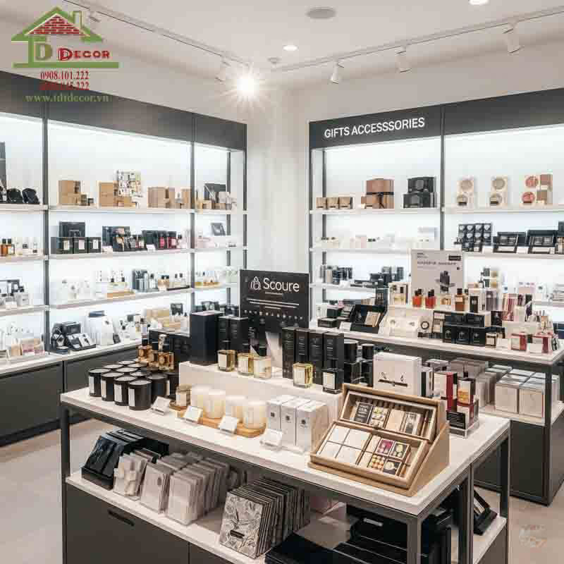 thiết kế cửa hàng phụ kiện quà tặng