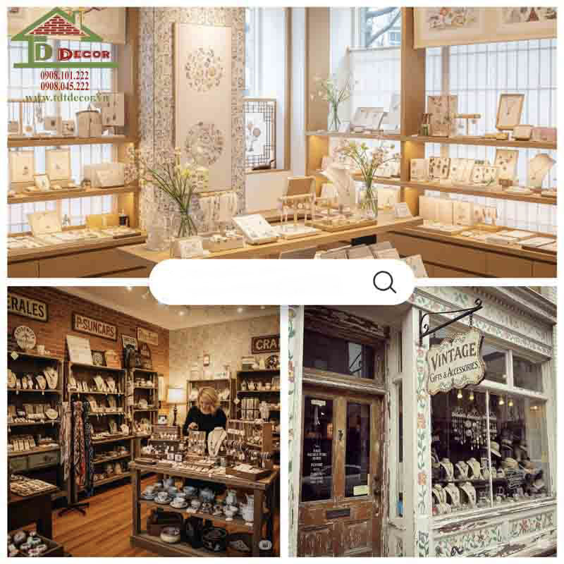 thiết kế cửa hàng phụ kiện quà tặng