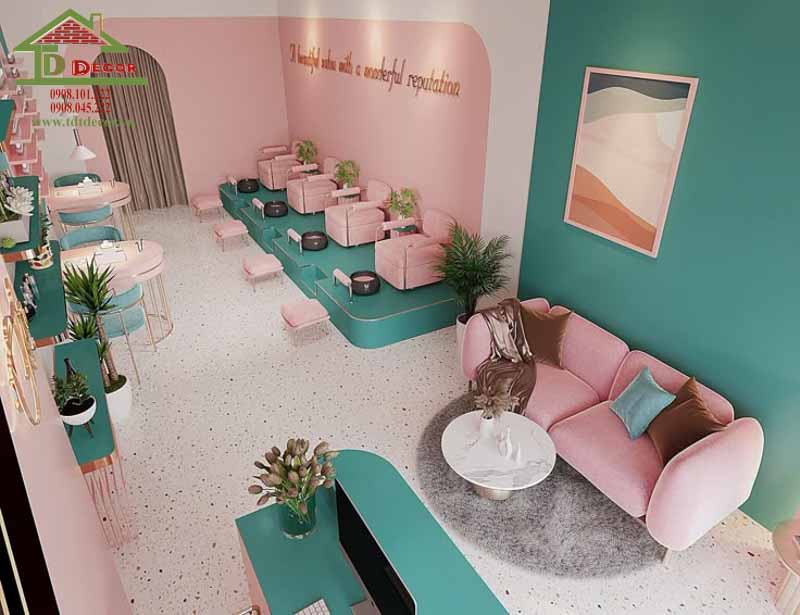 thiết kế tiệm nail Hàn Quốc