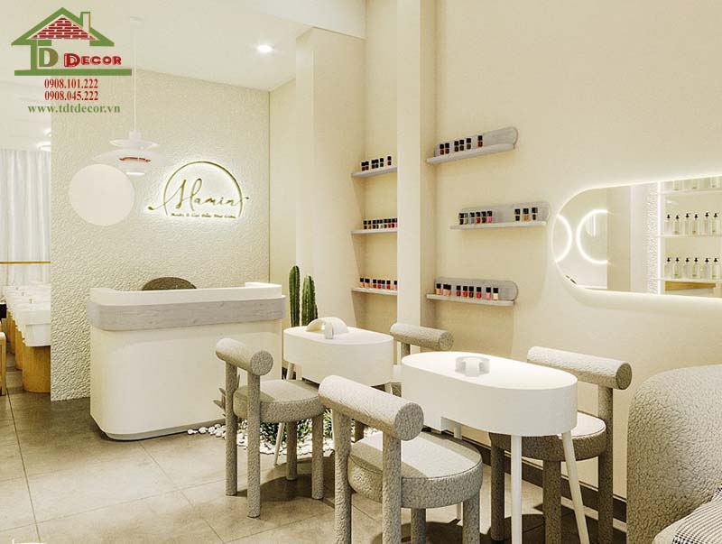 thiết kế tiệm nail mệnh kim