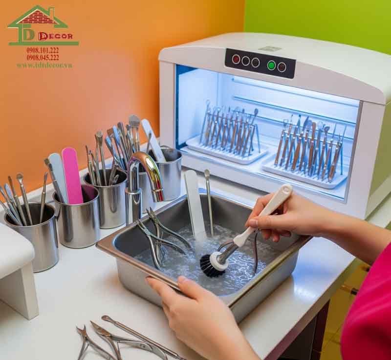 thiết kế tiệm nail Hàn Quốc