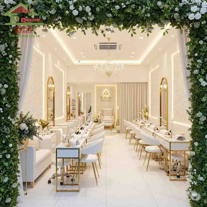 thiết kế tiệm nail mệnh kim