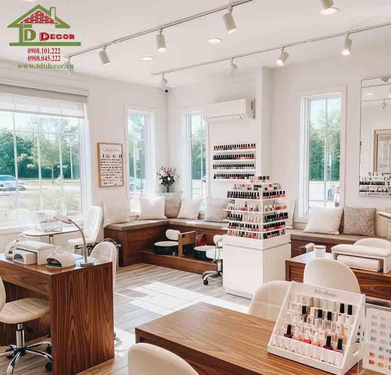thiết kế tiệm nail mệnh kim