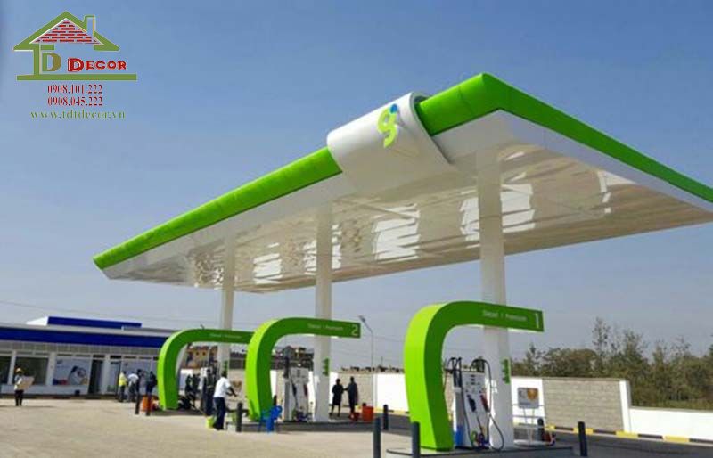 thiết kế cửa hàng xăng dầu