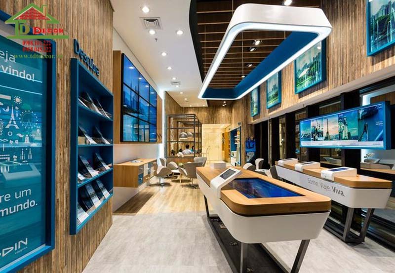 Mẫu showroom điện nước có màu sắc nổi bật