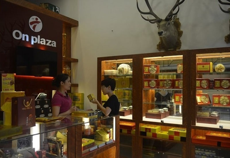 thiết kế cửa hàng nhân sâm