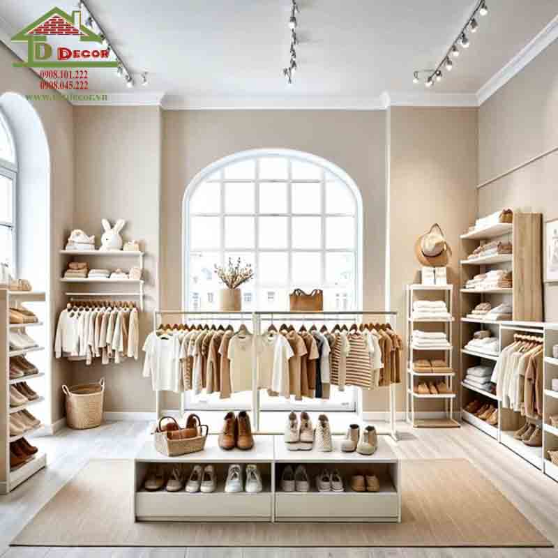 thiết kế shop quần áo 20m2
