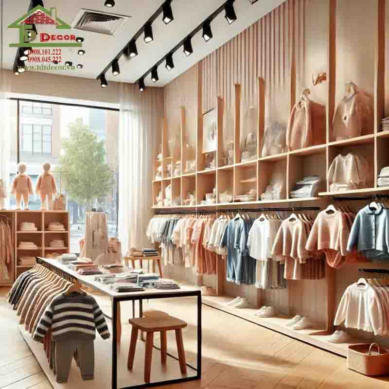 thiết kế shop quần áo 20m2