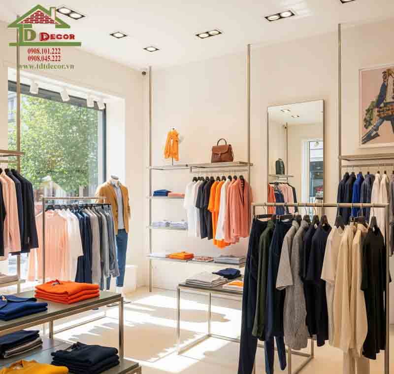 thiết kế shop quần áo 20m2