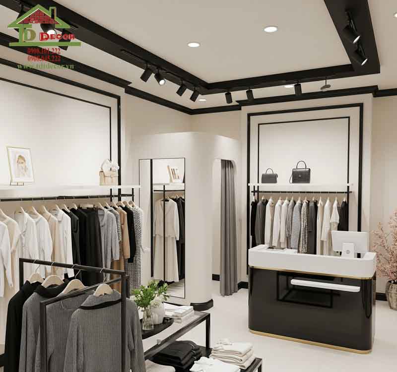 thiết kế shop quần áo 20m2