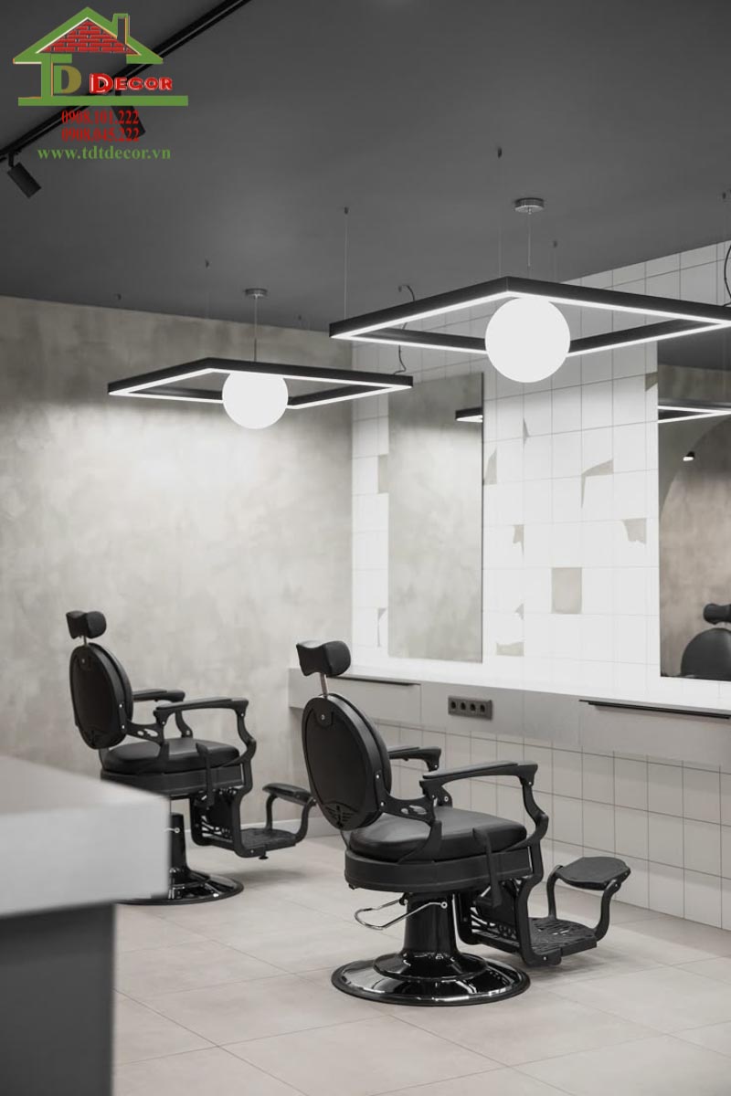 Mẫu barber đơn giản có diện tích nhỏ