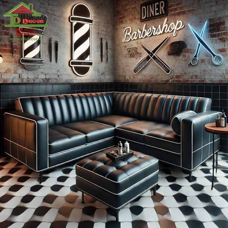 Phong cách thiết kế barber mạnh mẽ phù hợp với người có cá tính mạnh