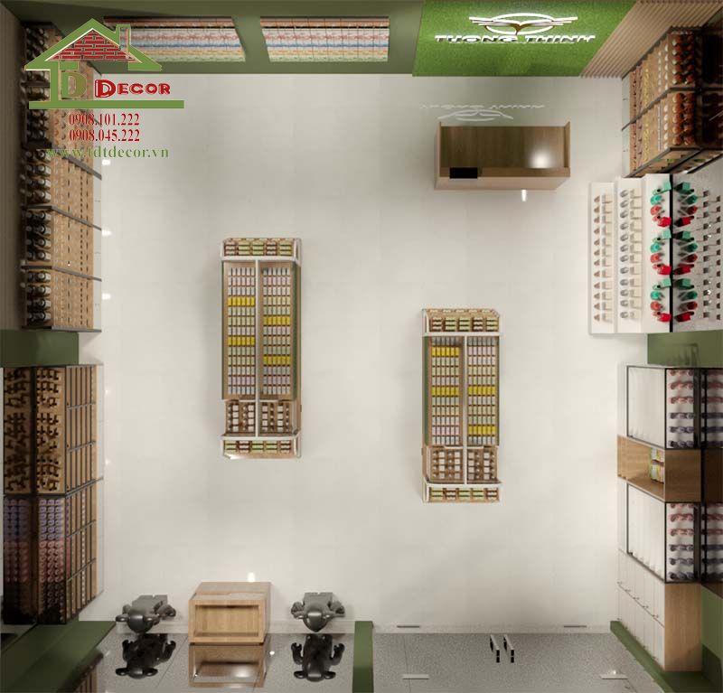 thiết kế shop mỹ phẩm