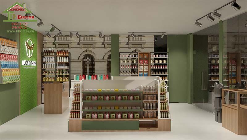 thiết kế shop mỹ phẩm