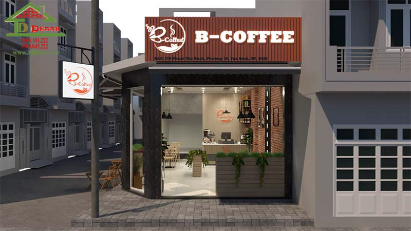 Dự án thiết kế quán Cafe B-COFFEE tại Tân Bình, TP.HCM