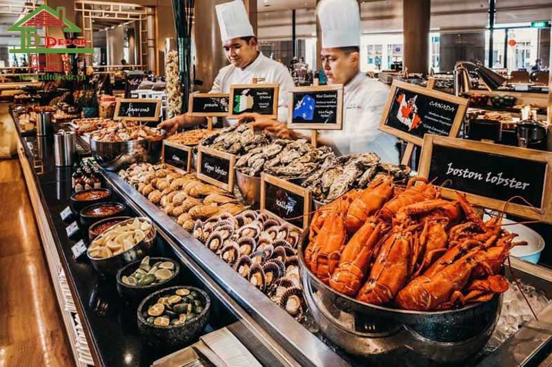 thiết kế cửa hàng hải sản tươi sống