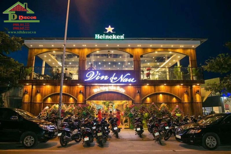 Thiết kế nhà hàng hầm rượu