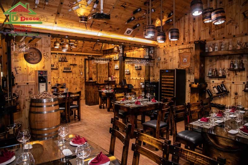 Thiết kế nhà hàng hầm rượu