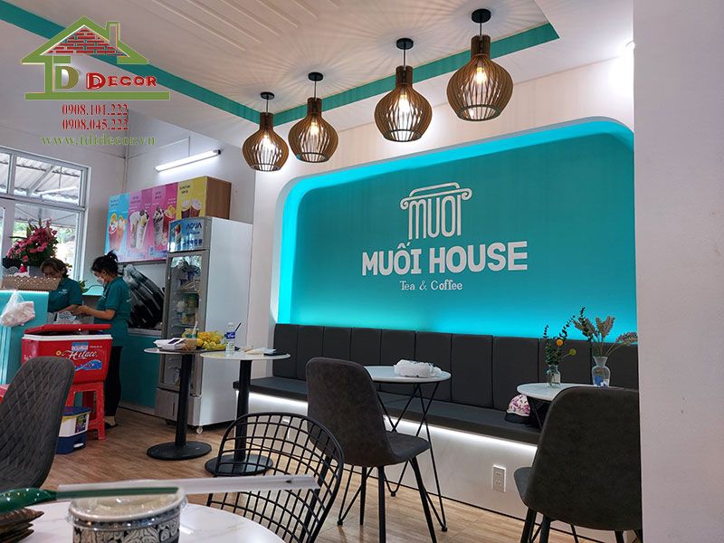 Thiết kế quán trà sữa Muối House quận Gò Vấp