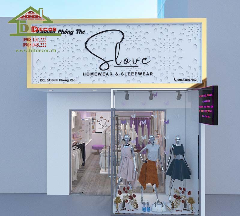 Thiết kế shop thời trang Slove tại TP Thủ Đức