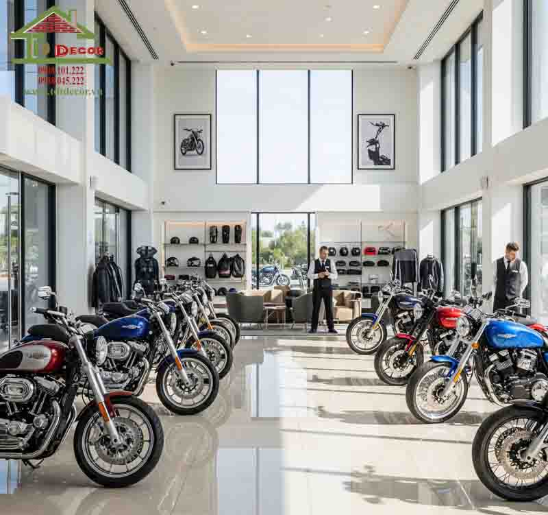 thiết kế showroom xe máy