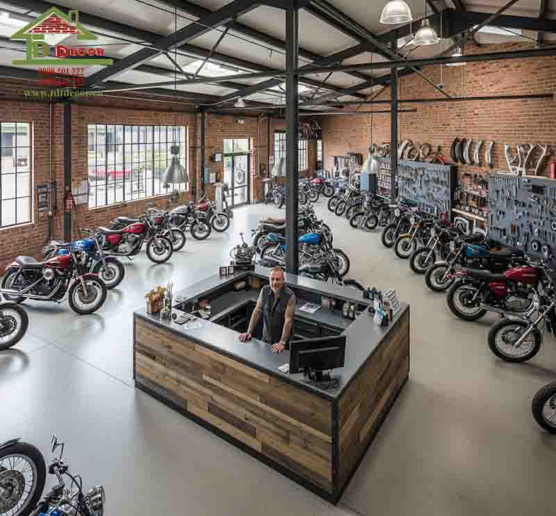 thiết kế showroom xe máy