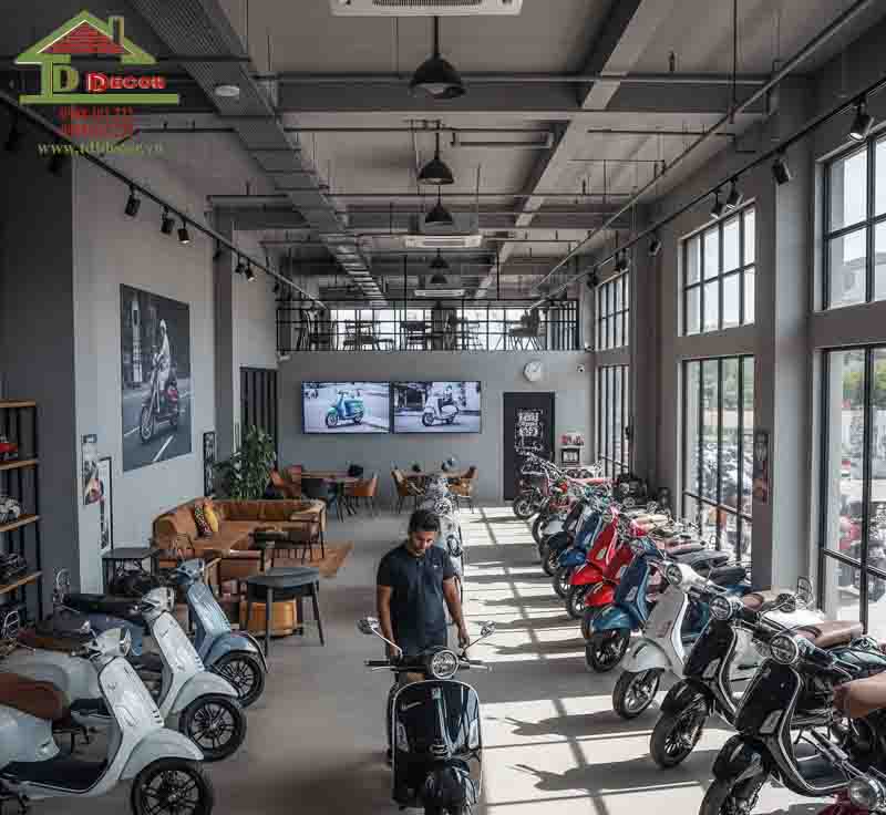 thiết kế showroom xe máy