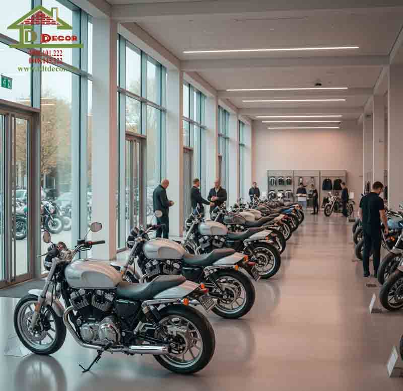thiết kế showroom xe máy