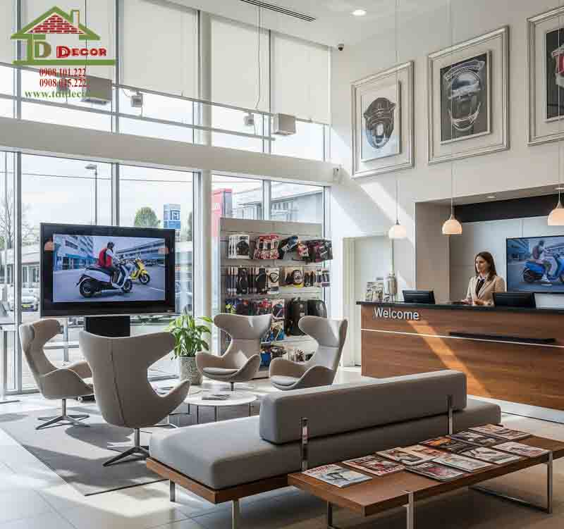 thiết kế showroom xe máy
