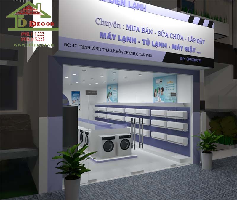 Thiết kế cửa hàng điện lạnh