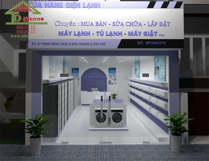 Thiết kế cửa hàng điện lạnh