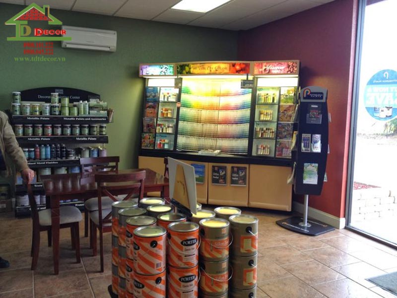 Thiết kế cửa hàng sơn