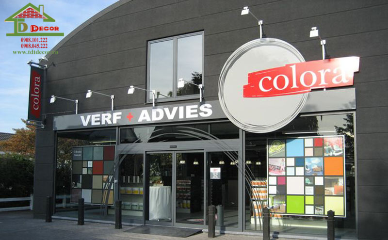 Thiết kế cửa hàng sơn