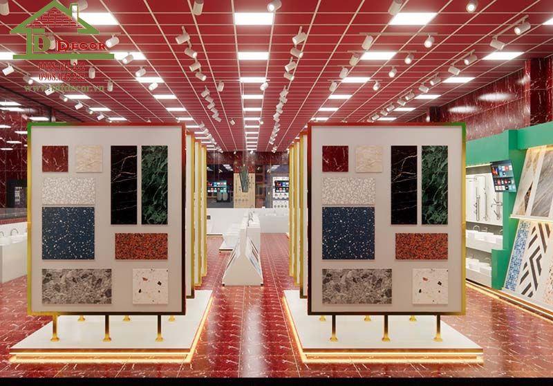 thiết kế cửa hàng vật liệu xây dựng