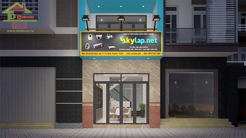 Thiết kế cửa hàng máy tính Skylap quận Bình Thạnh