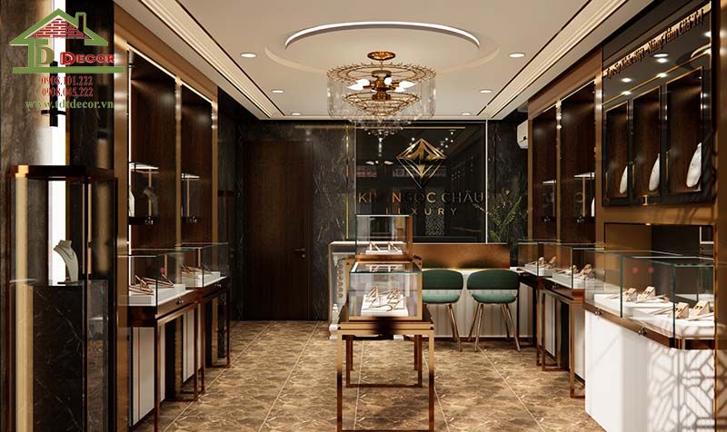 thiết kế cửa hàng trang sức