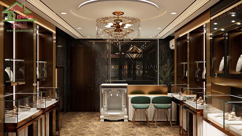thiết kế cửa hàng trang sức