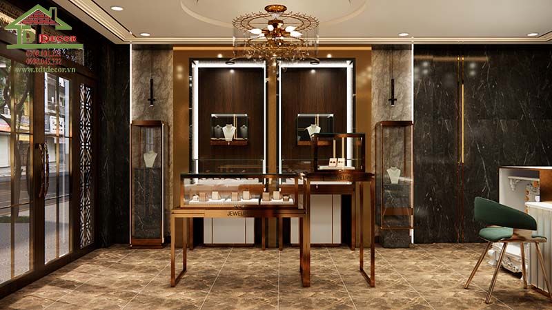 thiết kế cửa hàng trang sức