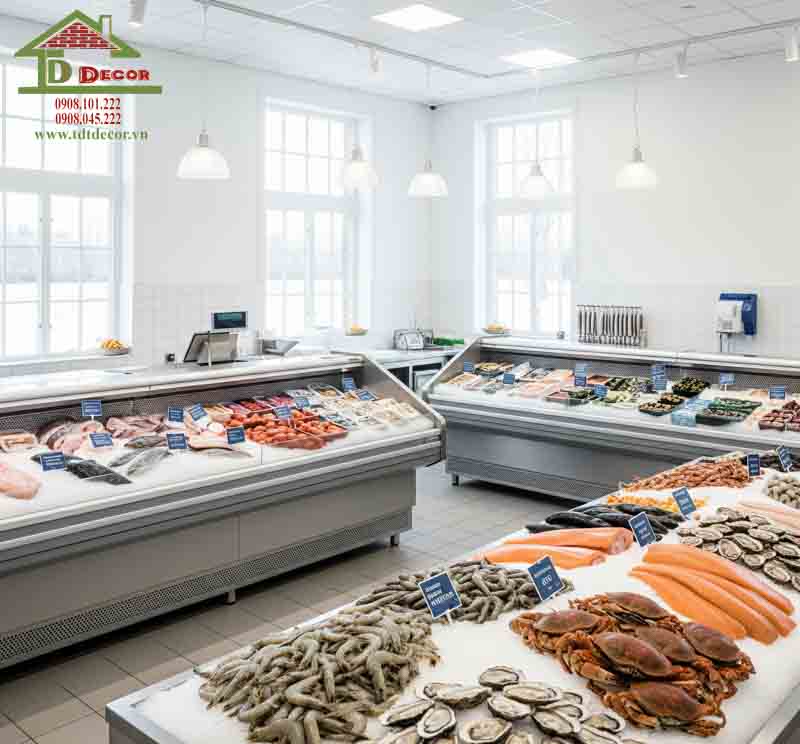 thiết kế cửa hàng hải sản tươi sống