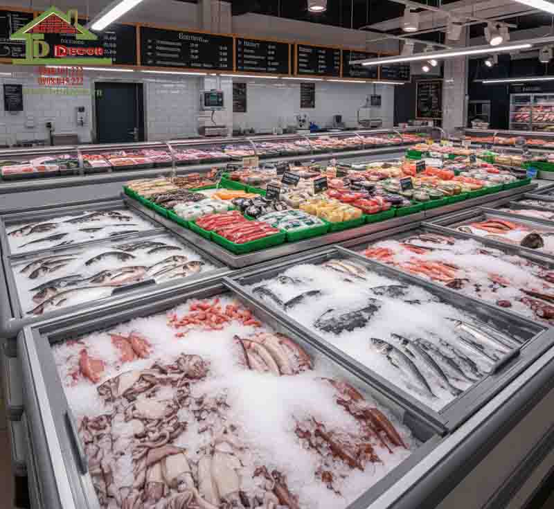 thiết kế cửa hàng hải sản tươi sống