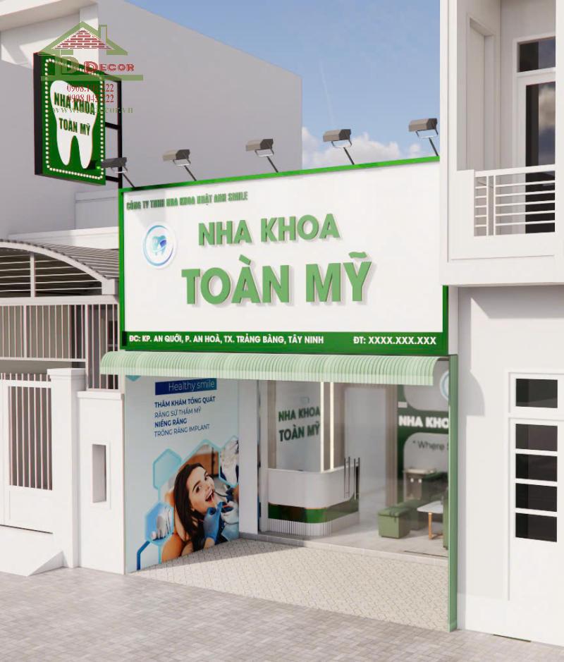 Dự án thiết kế phòng khám nha khoa bác sĩ Toàn Mỹ ở Tây Ninh