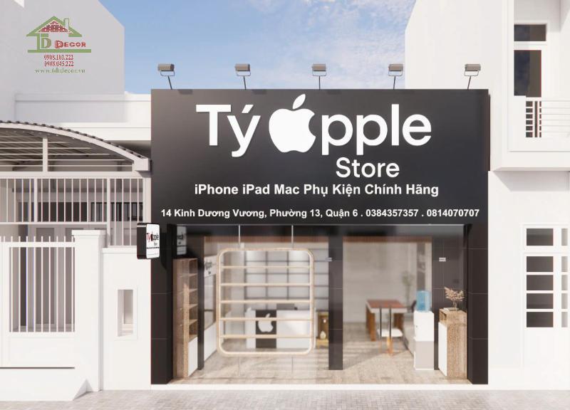 Thiết kế shop điện thoại iphone Tý Apple Store tại quận 6